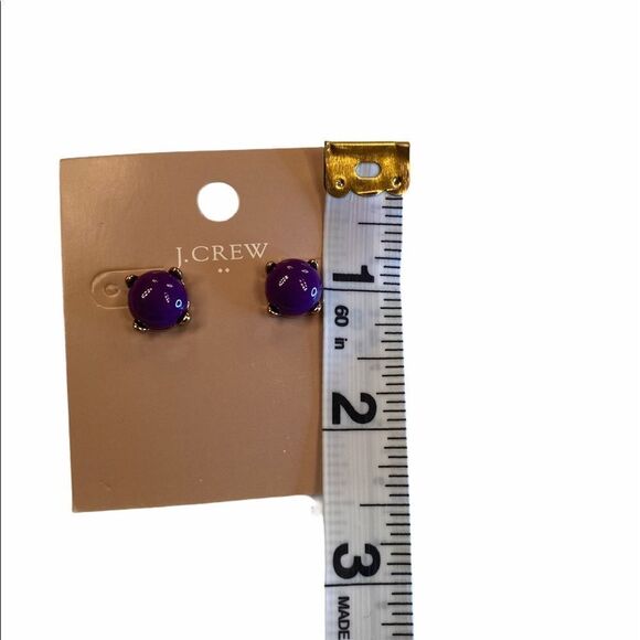 J. Crew Purple Bubble Stud Earrings - Picture 2 of 3